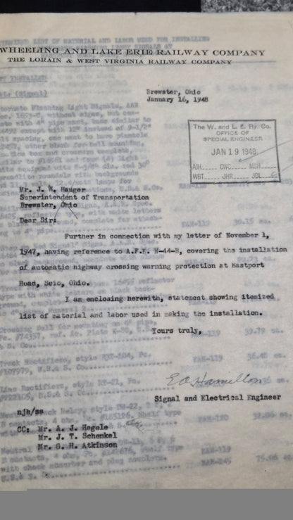 RARE Railroad Engineering Archive 1923 GE Train Tests W&LE Original Files