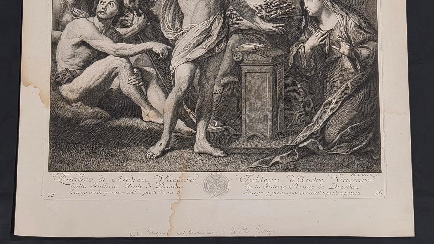 Christ with the Redeemed from Hades Before His Mother — Dresden, 1757 Giuseppe Camerata after Andrea Vaccaro