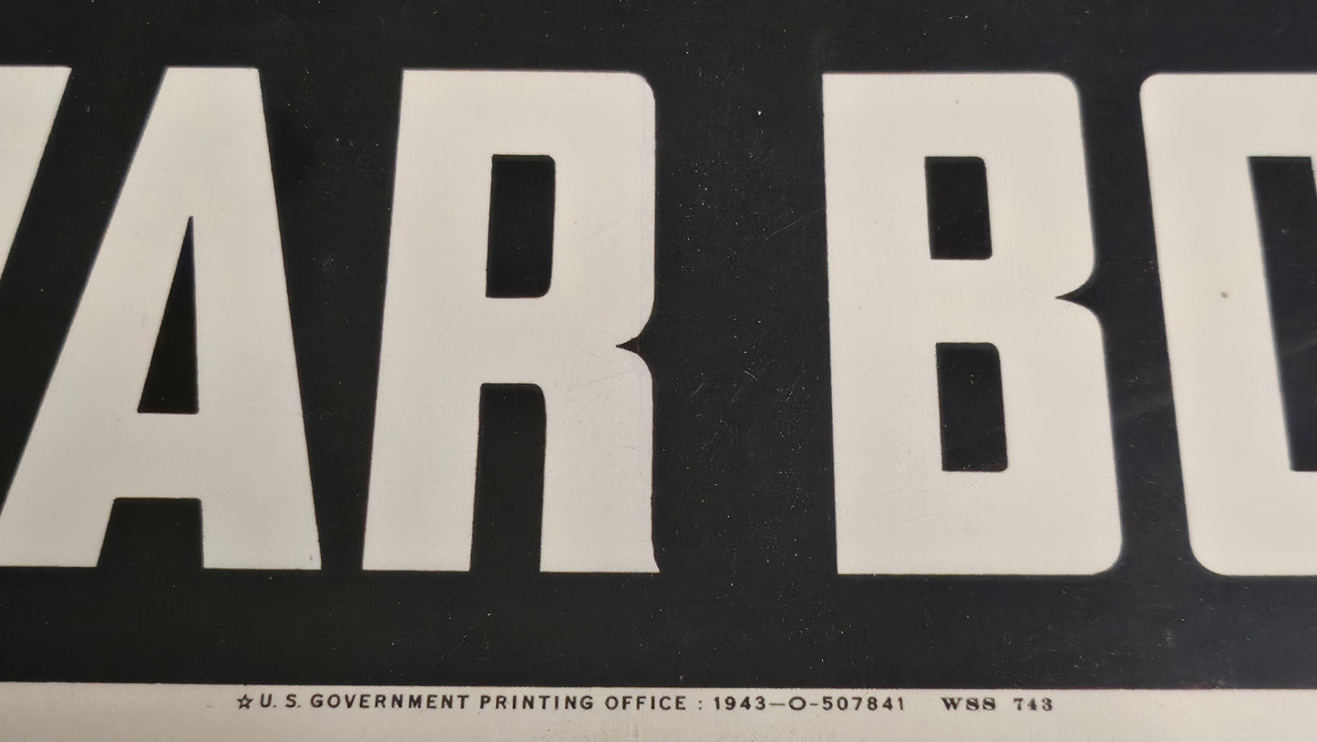 1943 U.S. Treasury Yiddish War Bonds Poster — Statue of Liberty — WWII Government Printing (Rare Jewish-Language Issue)