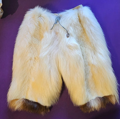 Authentic Traditional Style Real Polar Bear Fur Pants With Wolverine Trim