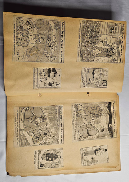 WWII Cartoon Scrapbook Archive (2 Volumes, 1940s) – Wartime Humor, Satire & Propaganda