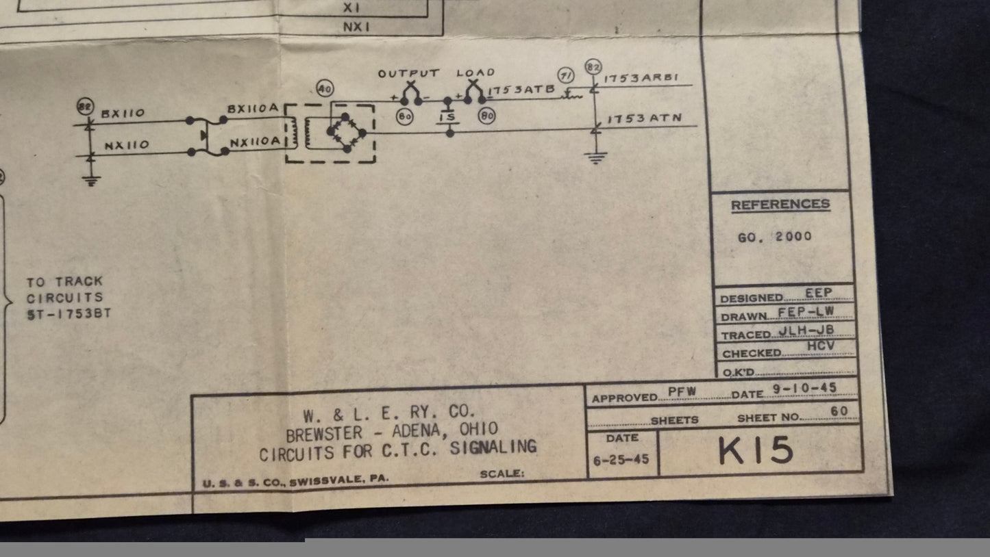 RARE Railroad Engineering Archive 1923 GE Train Tests W&LE Original Files