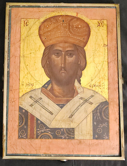 18th–Early 19th-Century Orthodox Icon of Christ the Great Hierarch