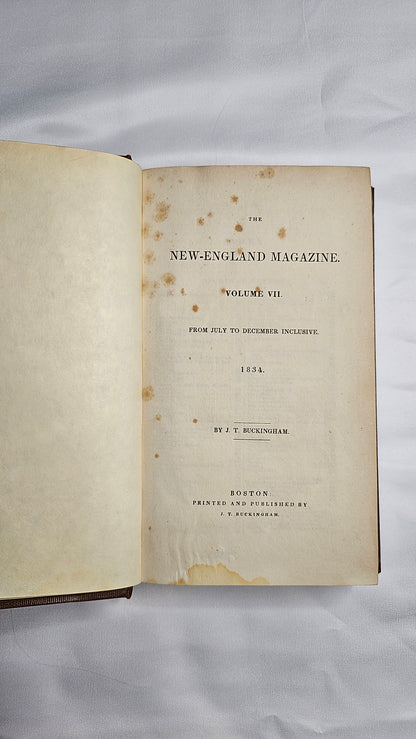 Hawthorne 1834 1st – “The Story Teller” Parts I & II – Pre-Twice-Told Tales – New-England Magazine