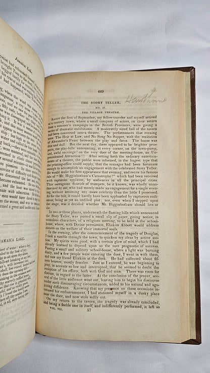 Hawthorne 1834 1st – “The Story Teller” Parts I & II – Pre-Twice-Told Tales – New-England Magazine