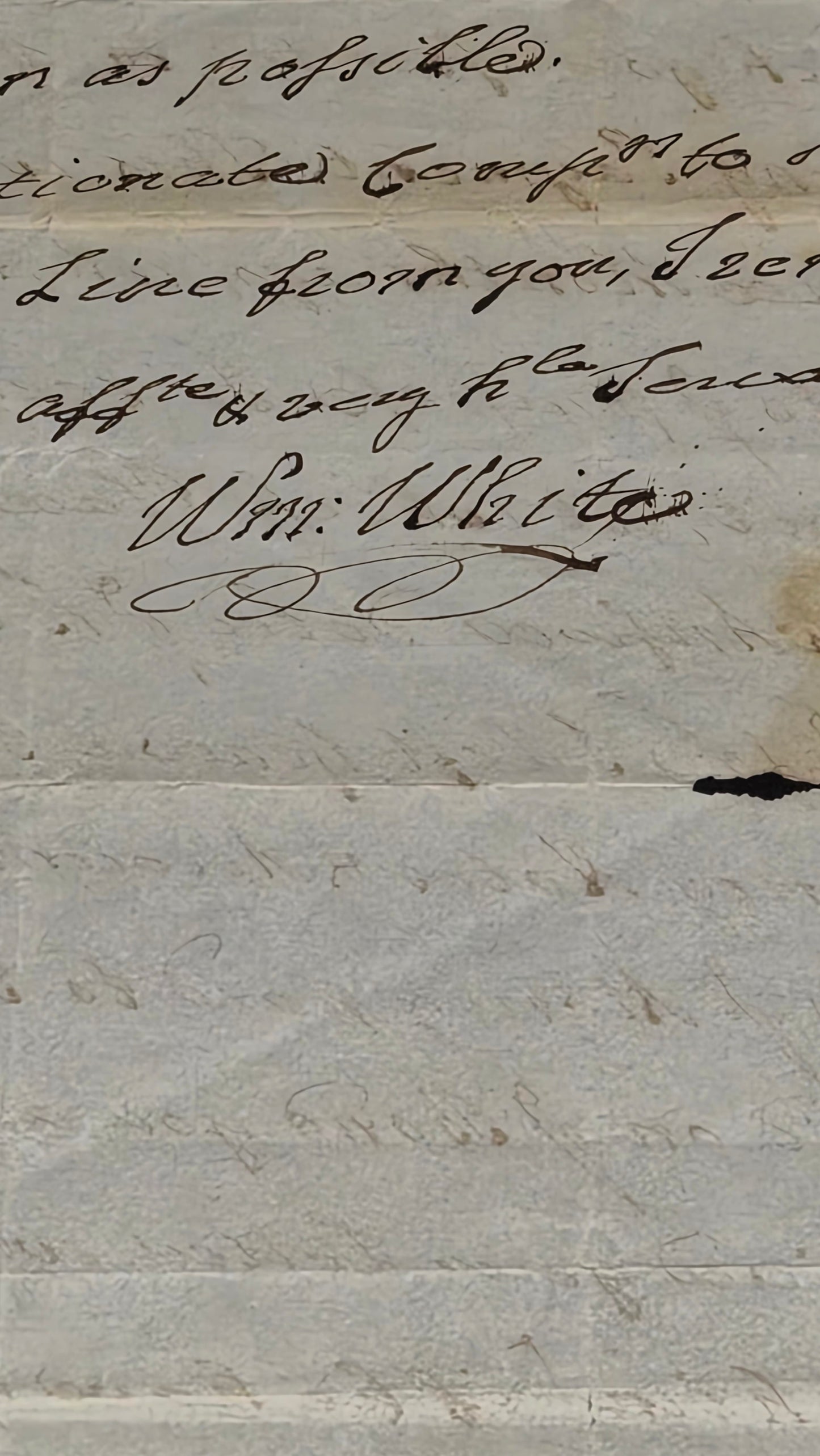 RARE 1825 ALS Bishop William White - Founding Father Chaplain - Philip Church / Hamilton Interest
