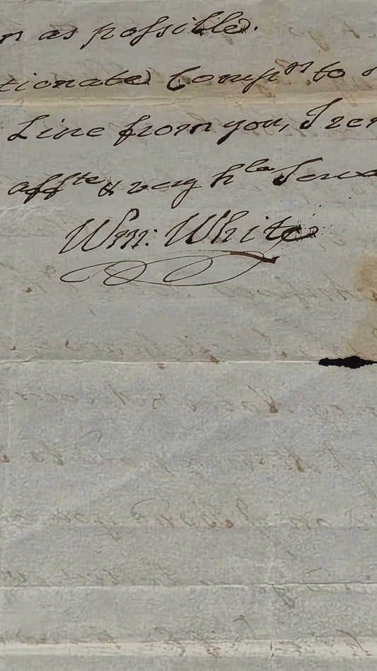 RARE 1825 ALS Bishop William White - Founding Father Chaplain - Philip Church / Hamilton Interest