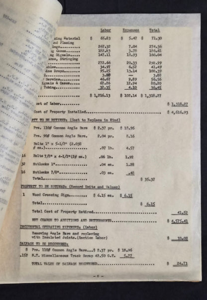 RARE Railroad Engineering Archive 1923 GE Train Tests W&LE Original Files