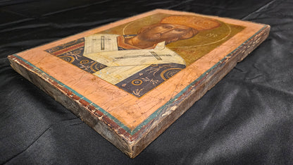 18th–Early 19th-Century Orthodox Icon of Christ the Great Hierarch