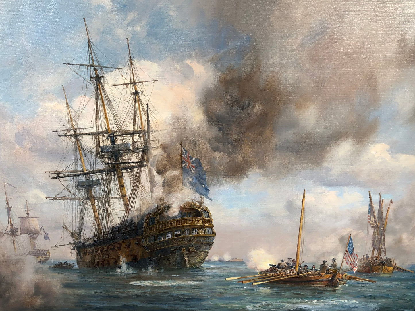 HMS Augusta, Philadelphia 1777 by Geoff Hunt