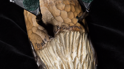 Beautiful Vintage Pair Leo Osborne Hand Carved Canada Goose Decoys Folk Art
