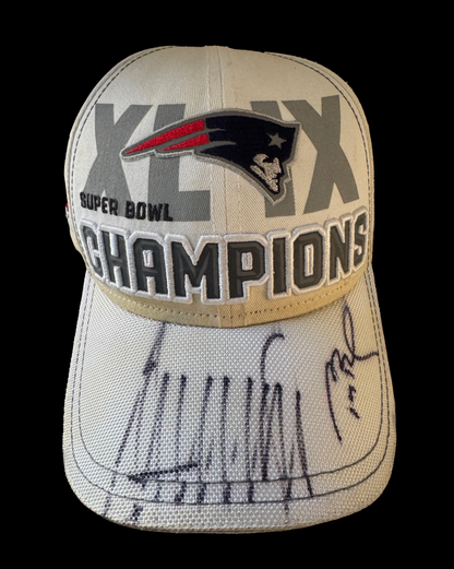 Tom Brady & Donald Trump Dual-Signed Super Bowl XLIX Hat — TRISTAR COA