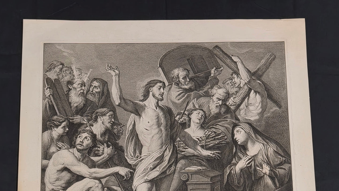 Christ with the Redeemed from Hades Before His Mother — Dresden, 1757 Giuseppe Camerata after Andrea Vaccaro