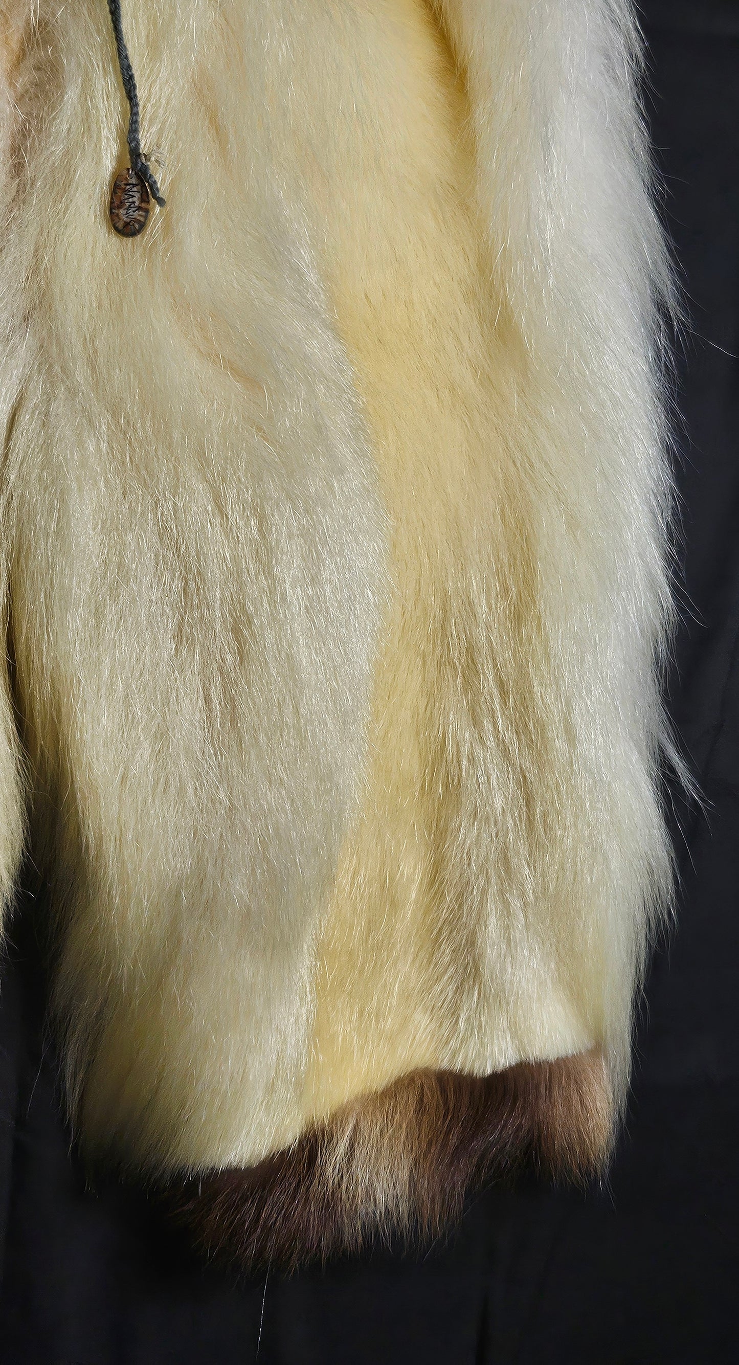 Authentic Traditional Style Real Polar Bear Fur Pants With Wolverine Trim