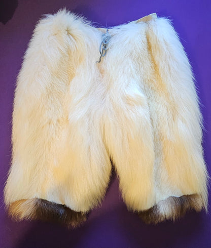 Authentic Traditional Style Real Polar Bear Fur Pants With Wolverine Trim