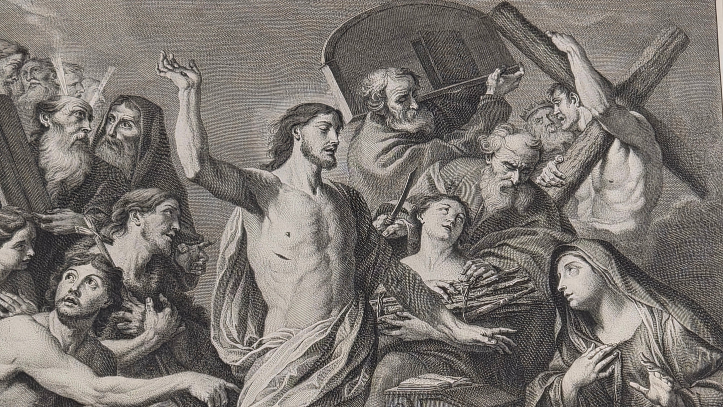 Christ with the Redeemed from Hades Before His Mother — Dresden, 1757 Giuseppe Camerata after Andrea Vaccaro