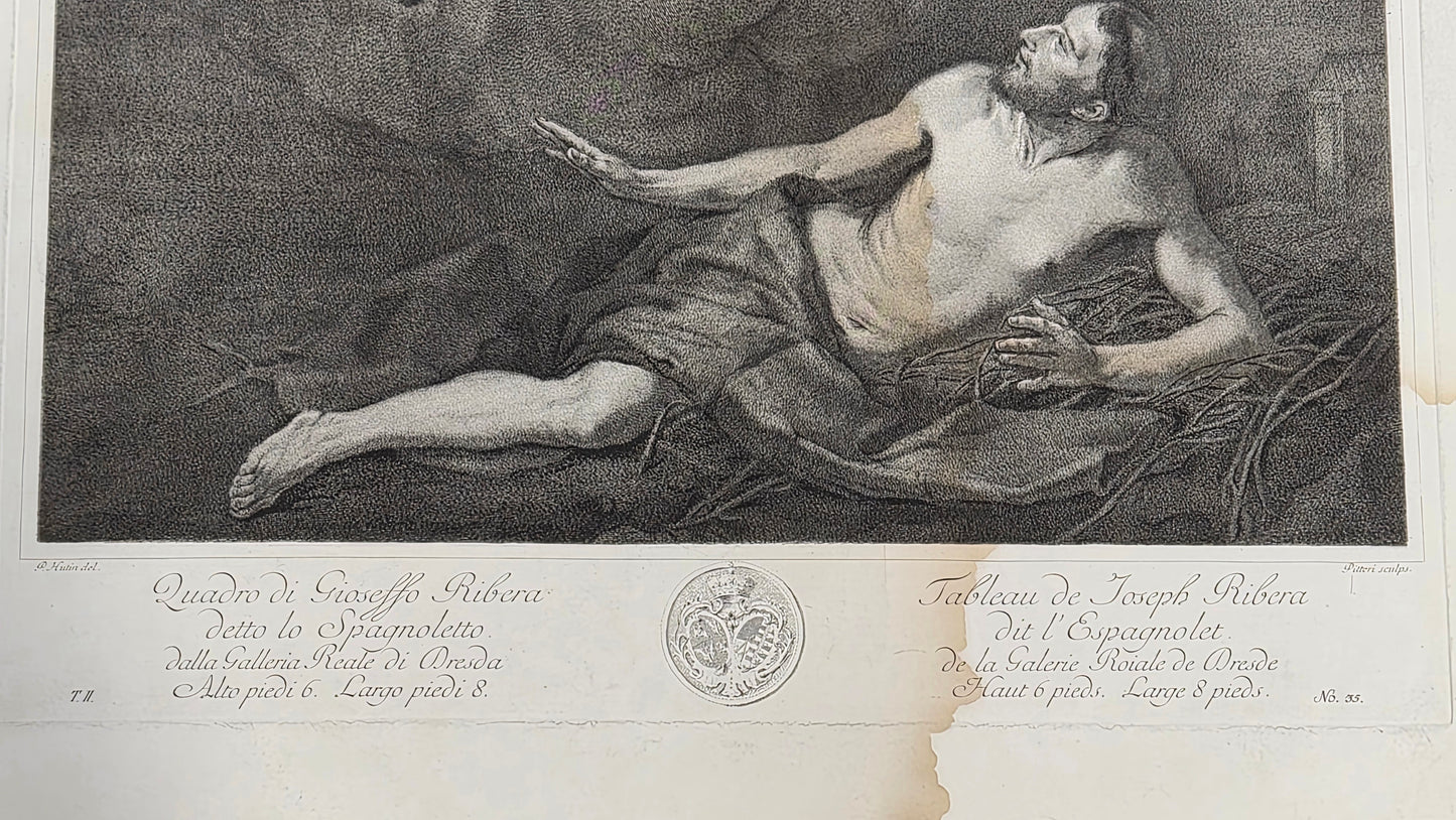 Jusepe de Ribera — Saint Francis Visited by an Angel, Royal Gallery of Dresden, 1757