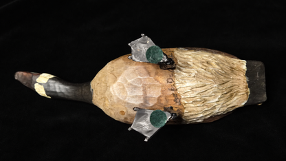 Beautiful Vintage Pair Leo Osborne Hand Carved Canada Goose Decoys Folk Art
