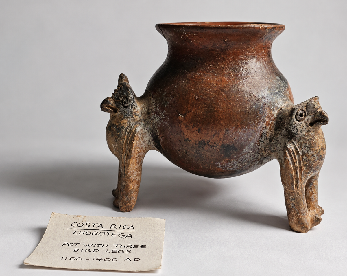 PreColumbian - Chorotega Ritual Tripod Vessel - 1100–1400 AD