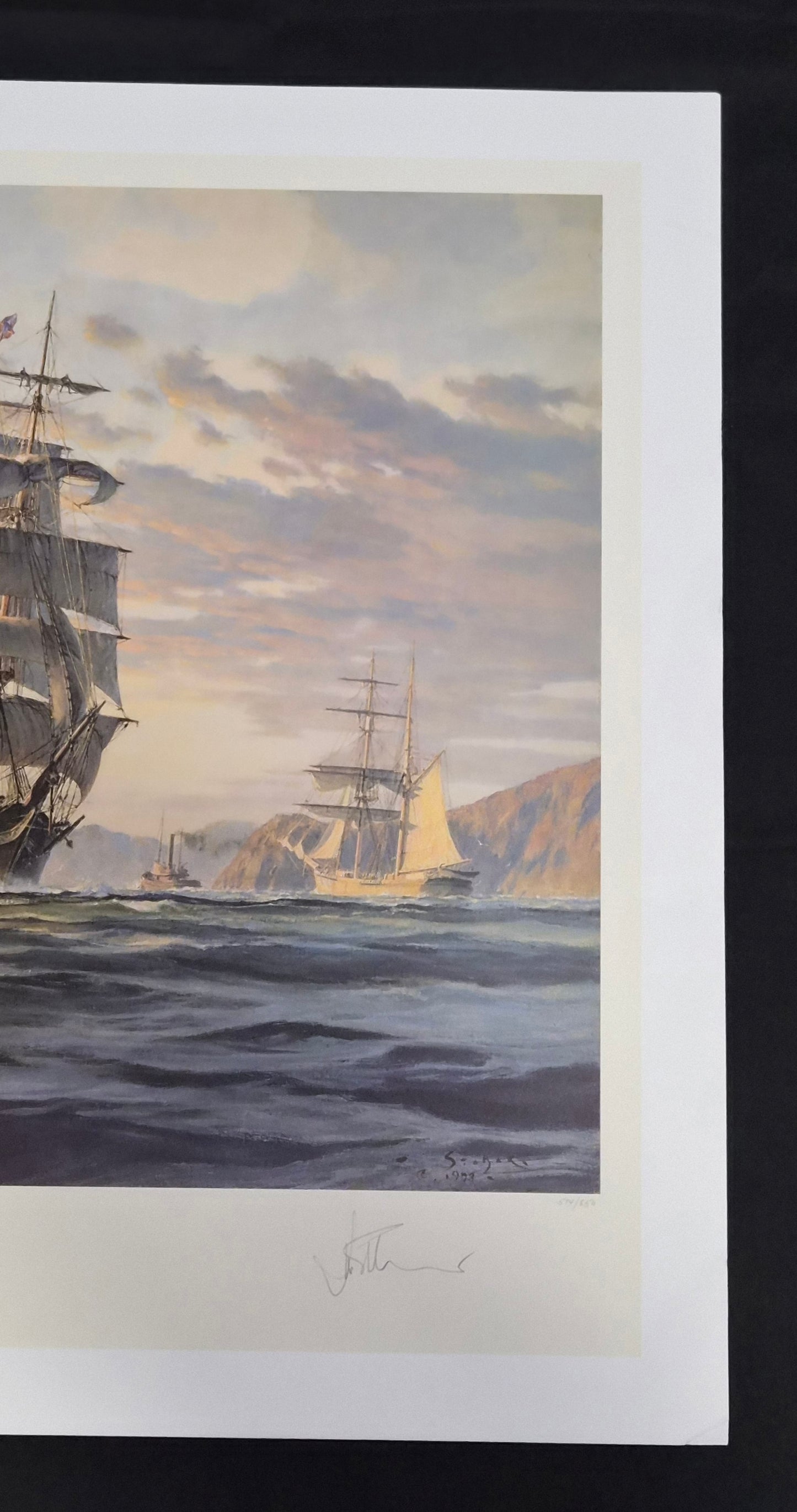 John Stobart — San Francisco: “Dashing Wave” Entering the Golden Gate in 1872 — Signed Limited Edition