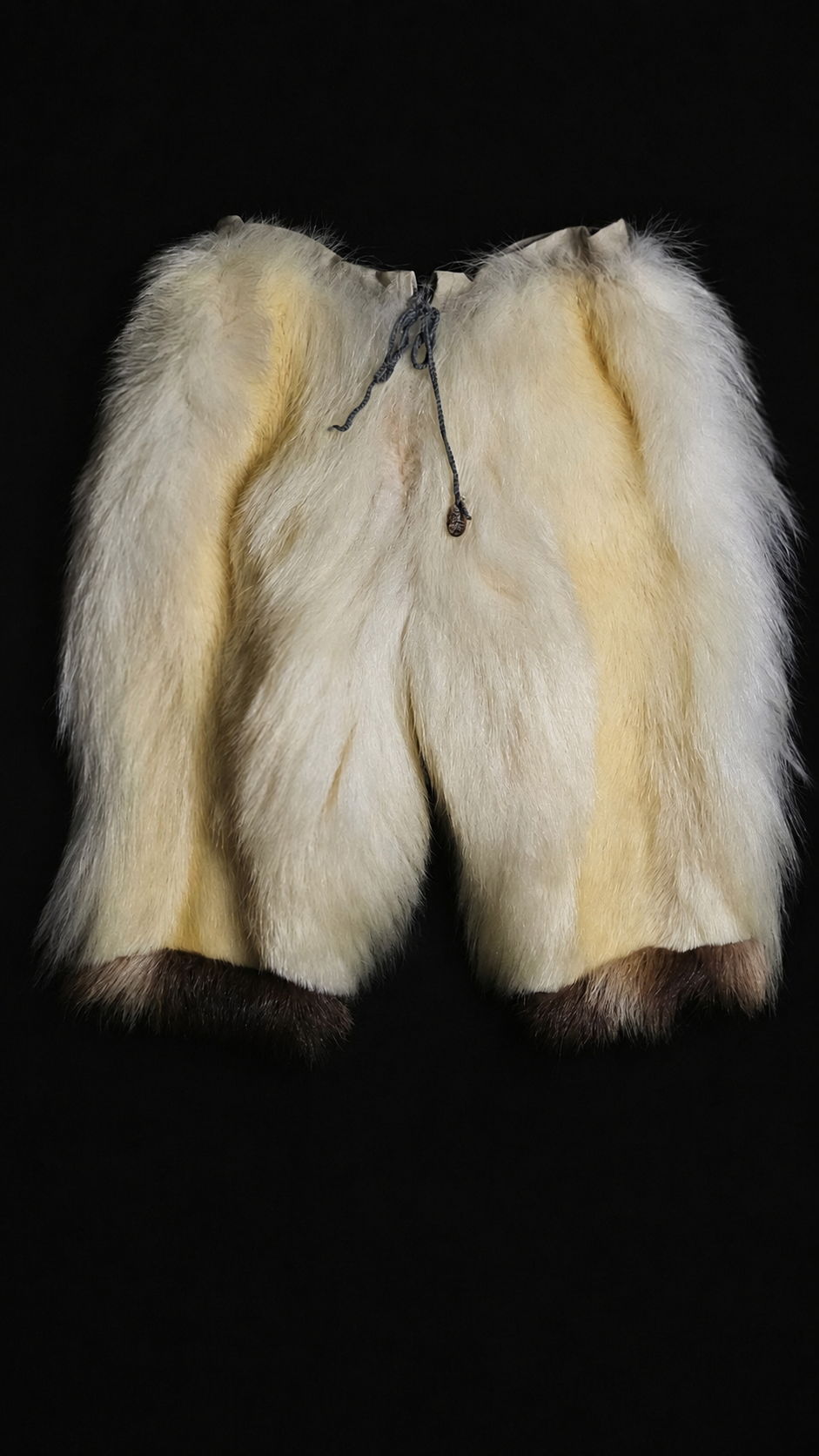 Authentic Traditional Inupiat Polar Bear Fur Pants with Wolverine Trim