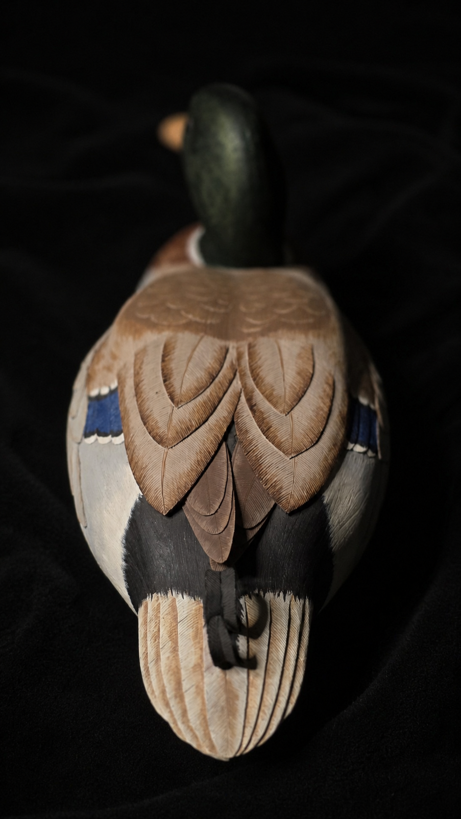 Val Waugh Hand Carved Mallard Drake Duck Decoy Glass Eyes
