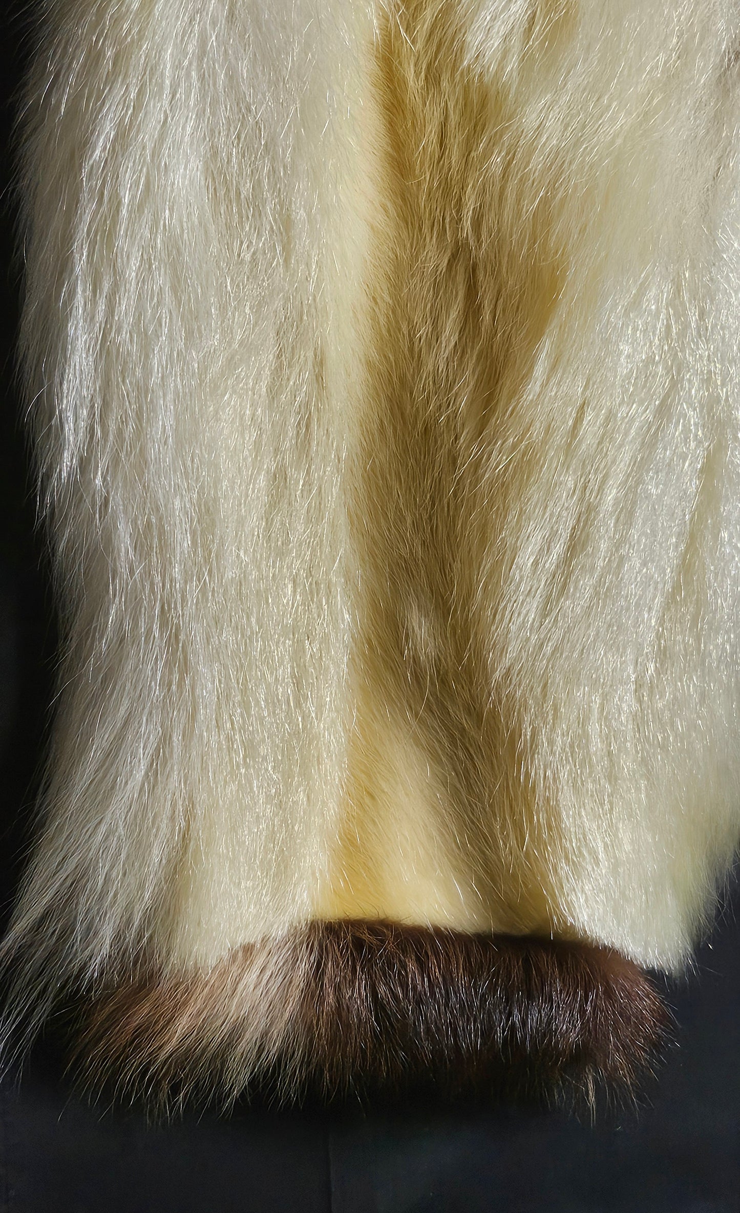 Authentic Traditional Style Real Polar Bear Fur Pants With Wolverine Trim