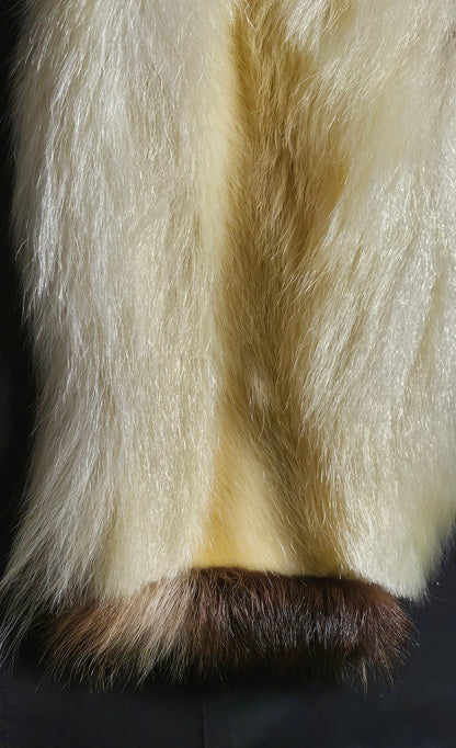 Authentic Traditional Style Real Polar Bear Fur Pants With Wolverine Trim