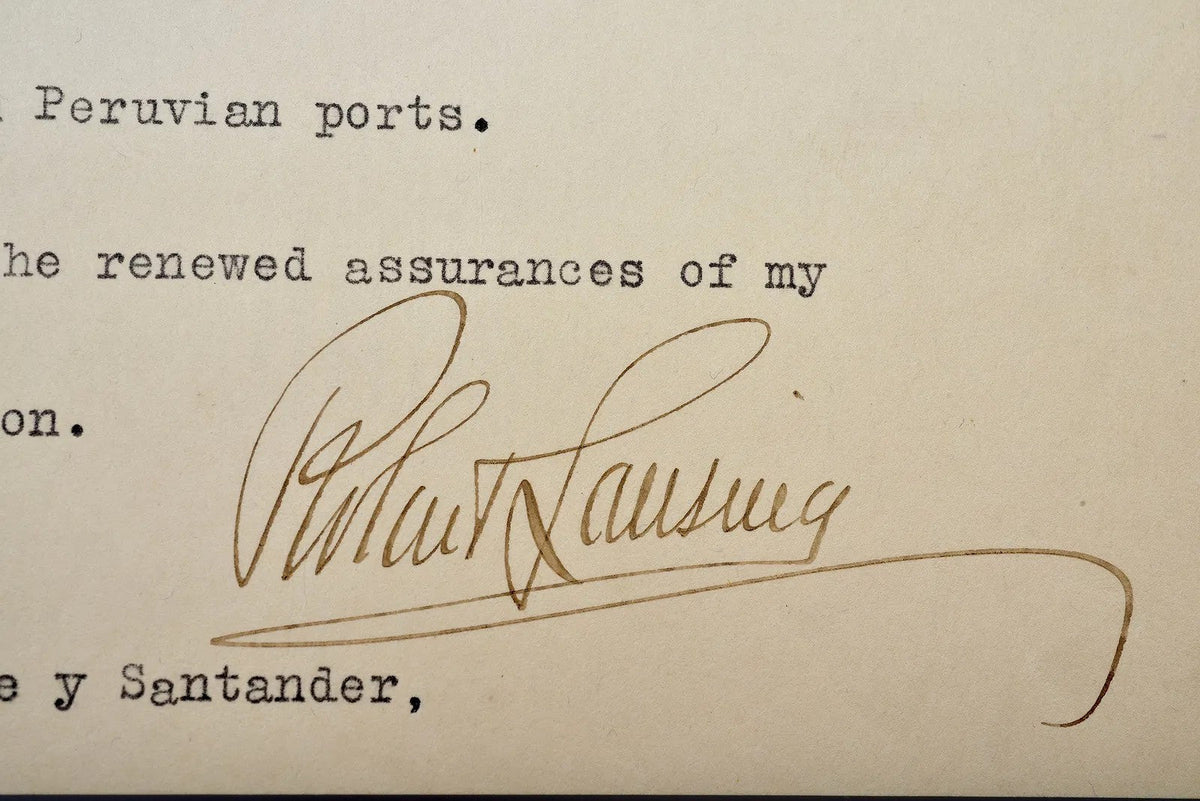 Robert Lansing — Typed Letter Signed — Wartime Shipping Agreement, 21 September 1918 — sec2.jpg