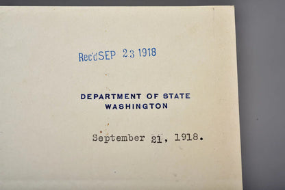 Robert Lansing — Typed Letter Signed — Wartime Shipping Agreement, 21 September 1918 — sec3.jpg