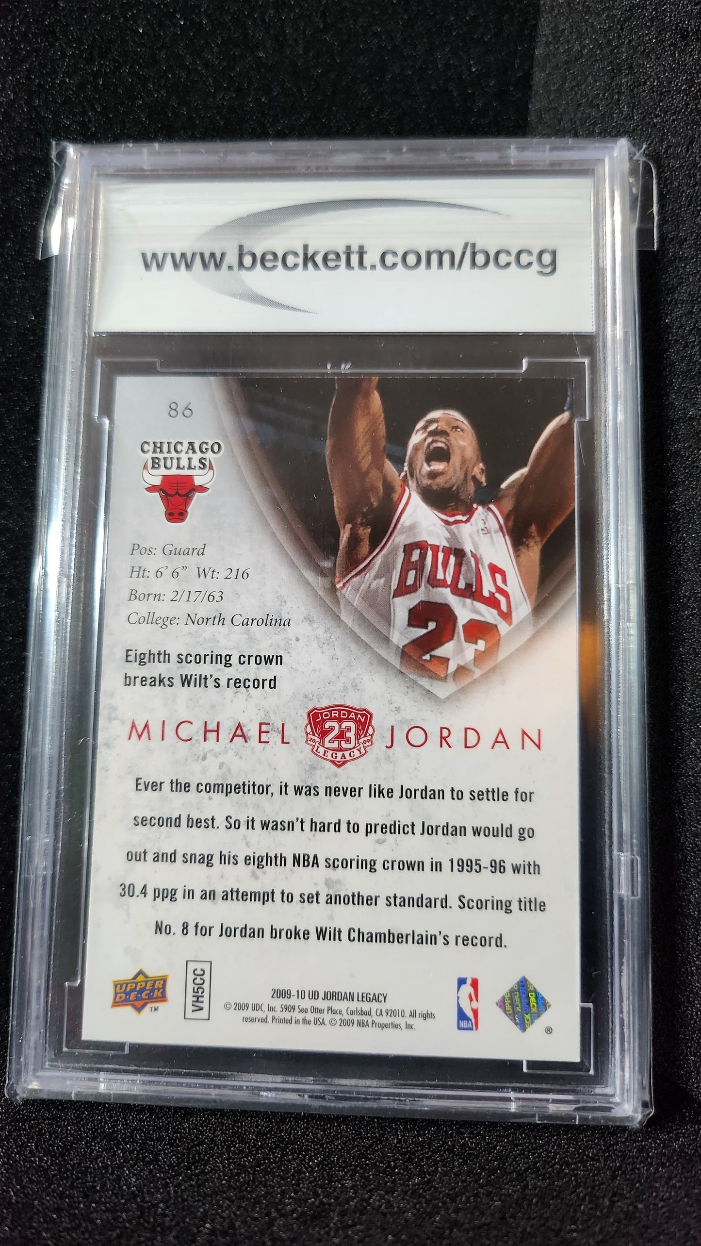 2009-2010 Upper Deck Michael Jordan Legacy Collection Gold #86 - Beckett BCCG 10 | Bollëku