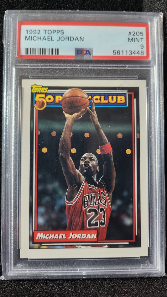 Michael Jordan 1992-93 Topps #205 - 50 PointsClub - PSA 9 | Bollëku