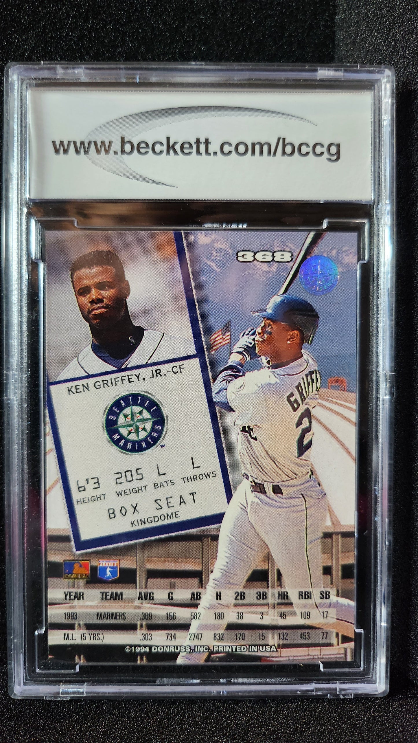 1994 Donruss Leaf- Ken Griffey Jr. #368 Beckett BCCG 10