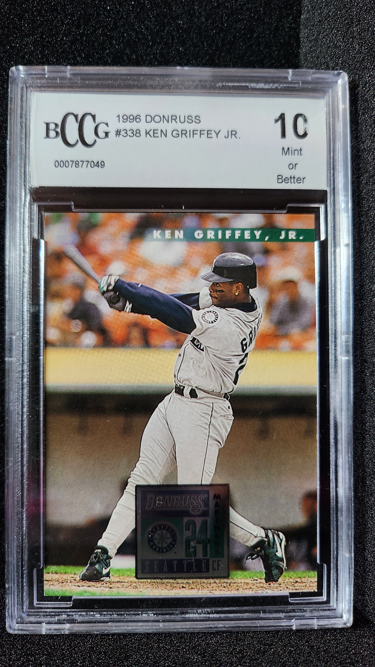 1996 DONRUSS #338 KEN GRIFFEY JR. MARINERS HOF Beckett BCCG 10