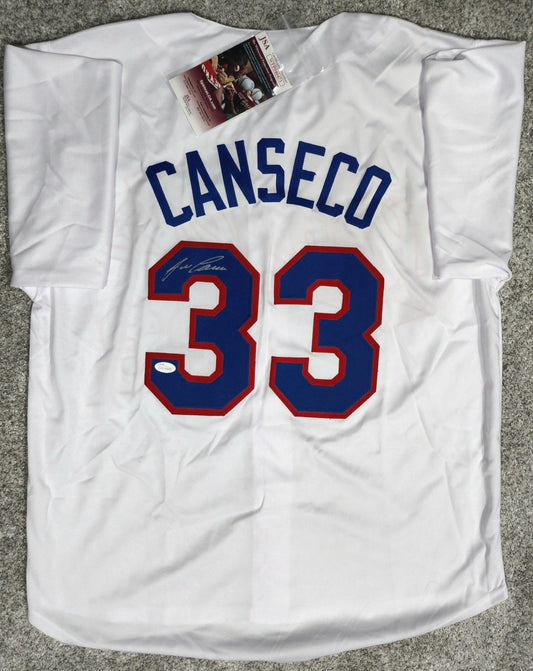 Jose Canseco Autographed Texas Rangers Jersey w/ JSA COA | Bollëku