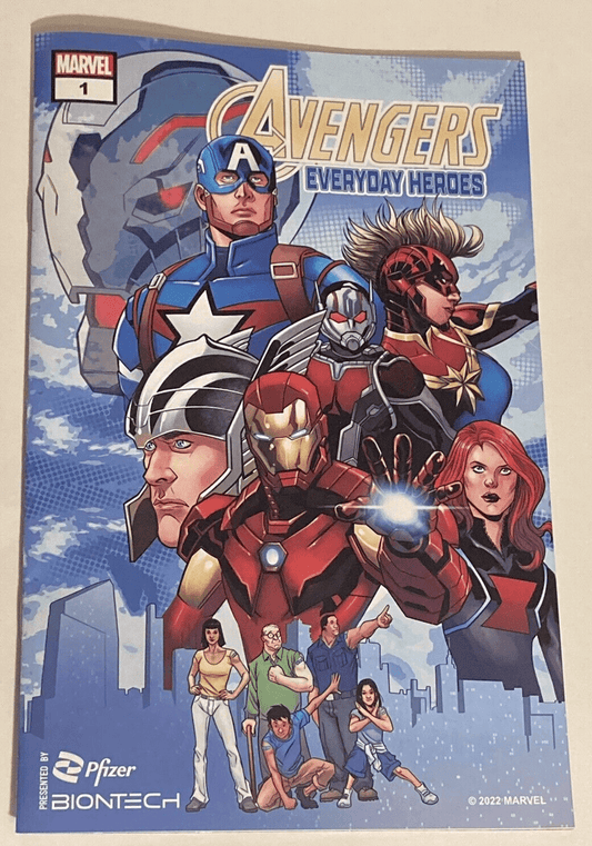 RARE - Marvel Avengers Everyday Heroes #1 Brand New Comic Book Pfizer BioNTech Collect - Propaganda | Bollëku
