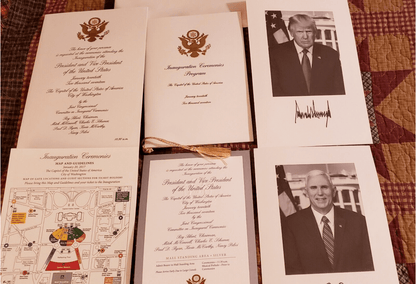 Rare - President Donald Trump & Mike Pence 2017 Complete Inauguration Invitation with Photos and Map. | Bollëku