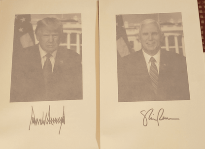 Rare - President Donald Trump & Mike Pence 2017 Complete Inauguration Invitation with Photos and Map. | Bollëku