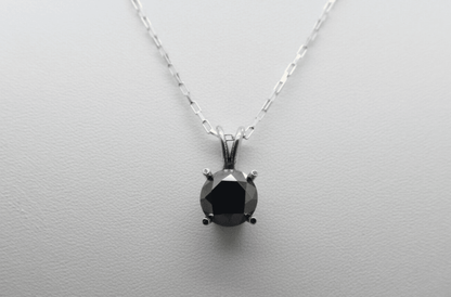 5.00cts 11.30mm Real Black Diamond Pendant | Bollëku