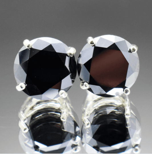 6.90tcw Real Black Diamond Earrings | Bollëku
