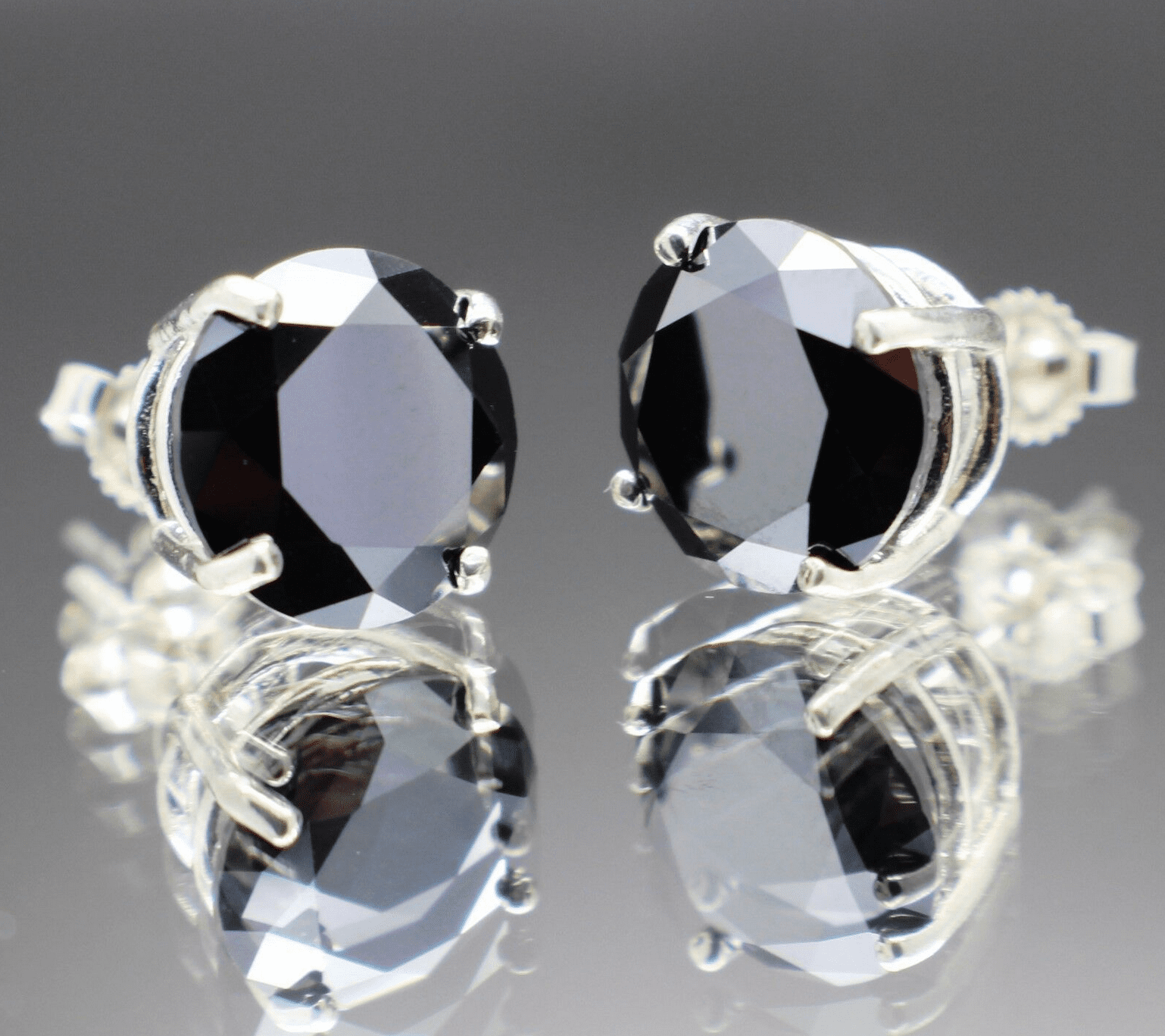 6.90tcw Real Black Diamond Earrings | Bollëku